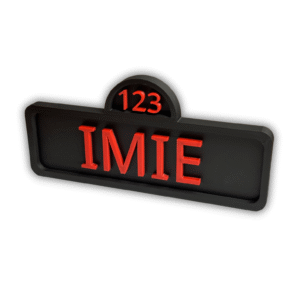 tabliczka 3d z imieniem + cyfry